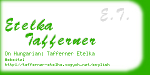 etelka tafferner business card